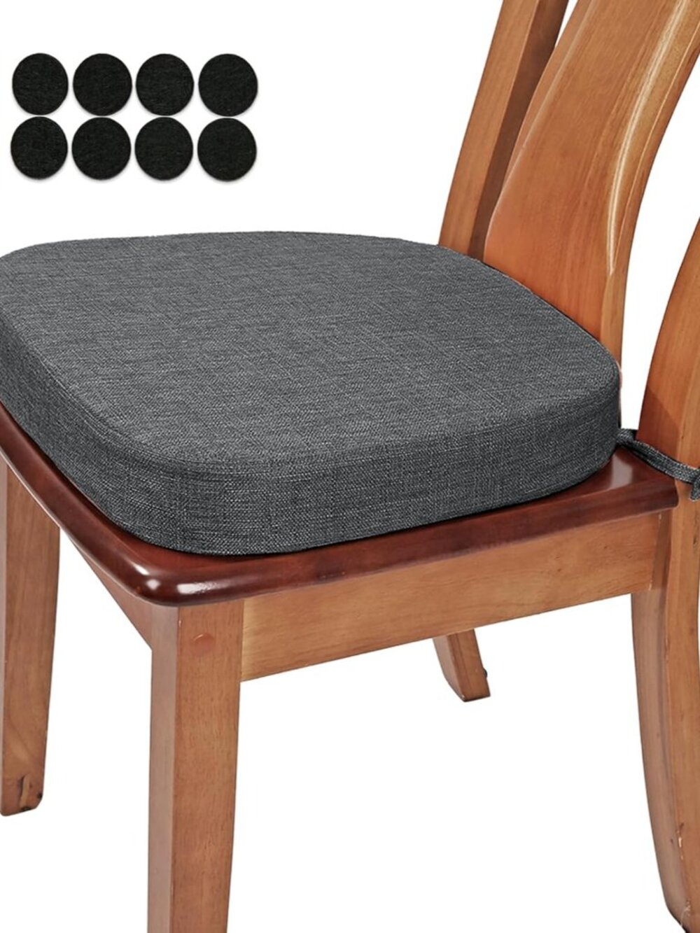 Thickened 2.5" Friendly Woven Fabric Dining Chair Cushion, U-Shape High Density